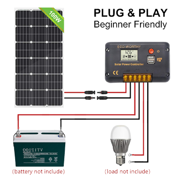 ECO-WORTHY 100 Watt Solar Panel