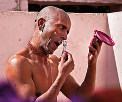 man-shaving