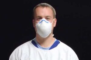 man wearing mask